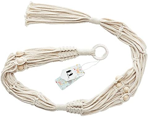 Mkono Macrame Plant Hanger 2 Tier 49" Hanging Plant Holder Indoor Outdoor
