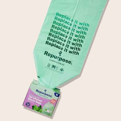 Repurpose 13 Gallon Compostable Kitchen Trash Bags, 75ct