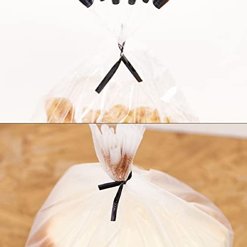 800 Pcs 4" Metallic Twist Ties(Black) for Bakery Ties, Candy Bags