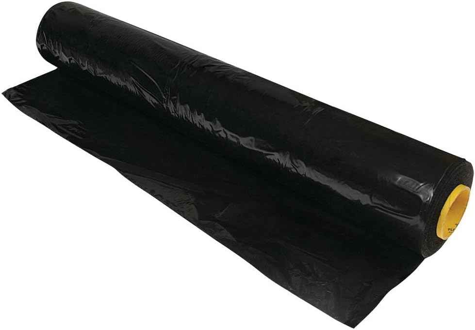 Farm Plastic Supply - Poly Mulch Black Plastic Sheeting - Poly Mulch, Mulch, Black Plastic Sheeting (1.25 mil - 4' x 4000')