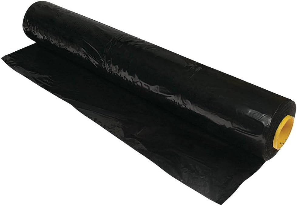 Farm Plastic Supply - Poly Mulch Black Plastic Sheeting - Poly Mulch, Mulch, Black Plastic Sheeting (1.5 mil - 3' x 100')
