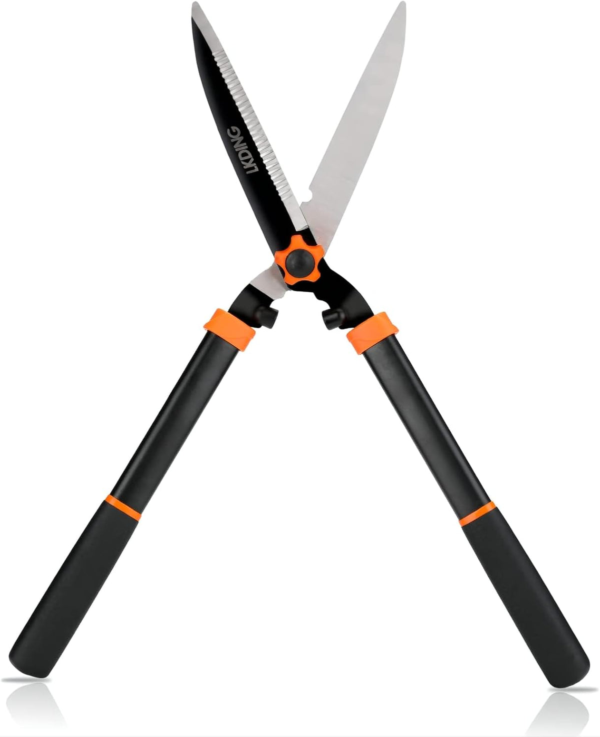 Lightweight Hedge Shears Manual Hedge Clippers for Trimming Borders Topiaries Boxwood and Decorative Grasses, 21 Inch Carbon Steel Bush Cutter