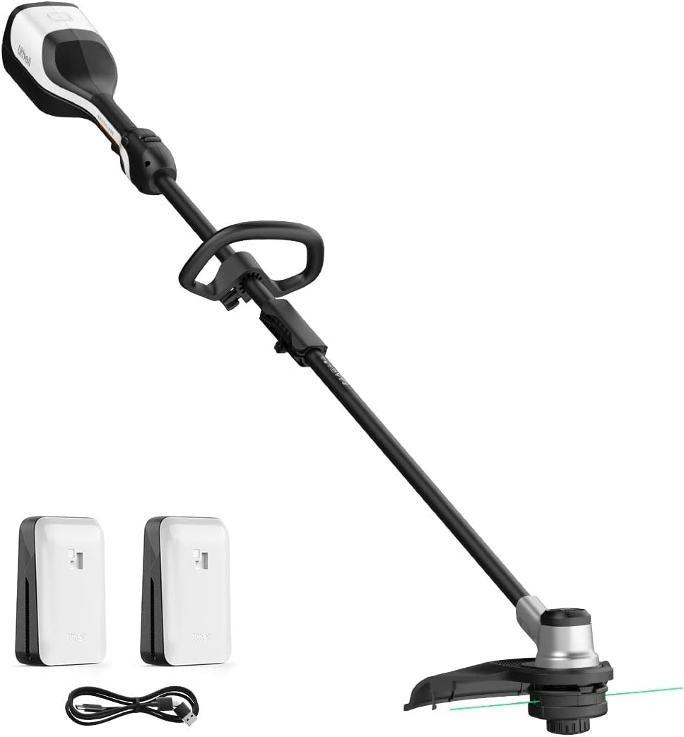 Litheli 2x20V 14" Brushless Cordless String Trimmer, Battery Powered Weed Eater, U20 Series Grass Trimmer with 2.5Ah Battery, Dual Line Bump Feed for Lawn Trimming, Lawn Care - Field & Nook