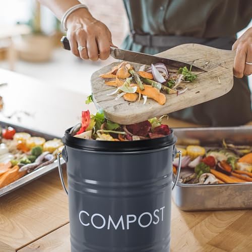Vipush Compost Bin Kitchen Countertop Composter with lid – Small