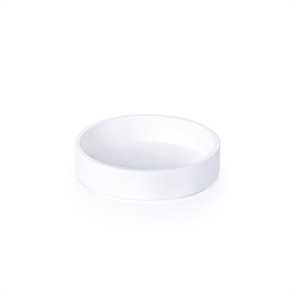 Phoenix Vine 4 Inch Plastic Plant Saucer Water Drip Tray, Heavy Sturdy Round Plant Drainage Tray for Indoors Outdoor, Matte White, 21-TY-4W-1