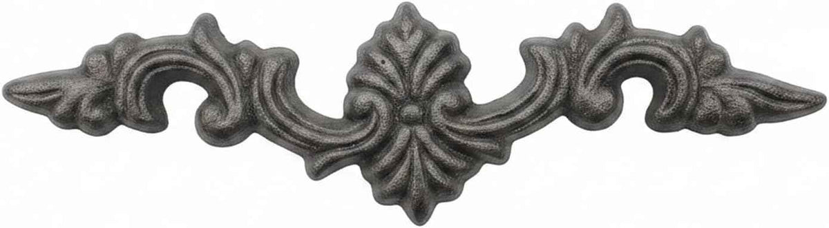 Cast Iron Gate Ornament, European Style Decorative Fitting for Outdoor Fences & Railings, 6.4 x 2.5 Inch (1 Piece)