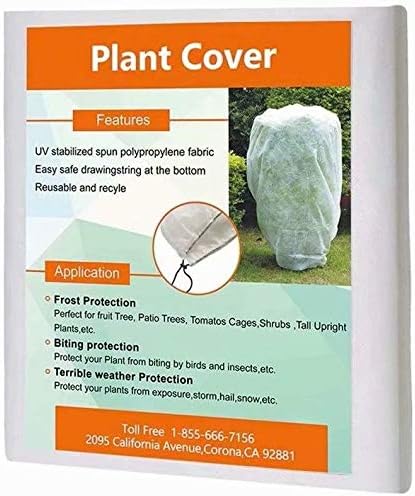 Agfabric Warm Worth Frost Blanket 1.5 oz 84"x72" Shrub Jacket,Rectangle Plant Cover for Frost Protection,White