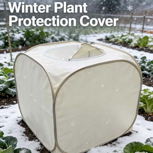 2 Pack Plant Freeze Protection Covers, Winter Shrub Frost Protection