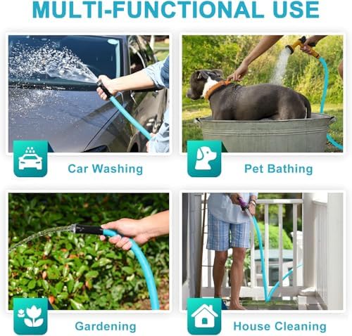 Garden-Hose 150ft x 5/8 in Heavy Duty, Lightweight and Flexible Water