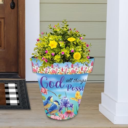 Briarwood Lane Spring Planter 14" x 15" x 15" with God Large for Spring Planter