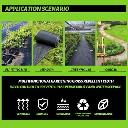 6x300FT Weed Barrier Landscape Fabric Heavy Duty, 3.2oz Durable Geotextile Fabric, Weed Block Gardening Ground Cover Mat, Weed Control Garden Cloth for Landscaping, French Drains, Yard Driveway