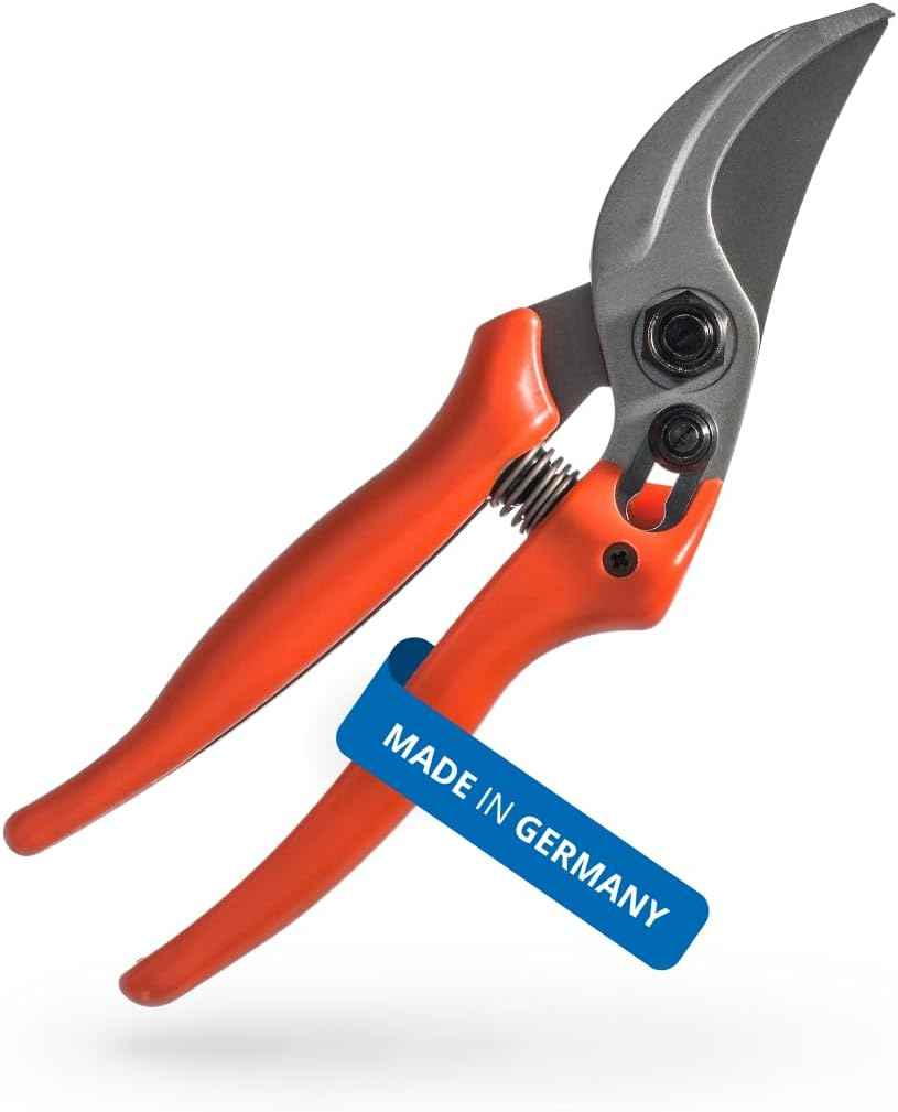 Original LÖWE Bypass Pruner Garden Tools 14.104 | Use as Pruners, Hedge Trimmer, Garden Shears, Pruning Shears for Gardening | For cutting roses, twigs, branches, and cut flowers | Made in Germany