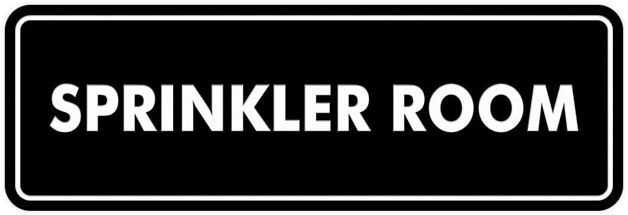 Signs ByLITA Standard Sprinkler Room Sign (Black) - Large