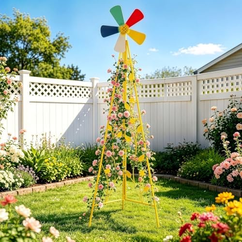 Outvita 8FT Ornamental Windmill for Yard, Heavy Duty Durable Metal