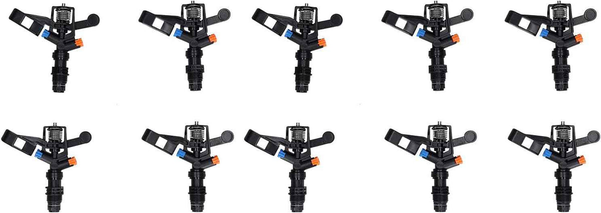 Rocking Arm Sprinklers,10PCS Plastics G 1/2 Male Thread 360° Rotating Sprinklers Watering Sprinkler for Yard Lawn and Grass Irrigation 4.7x4.5in