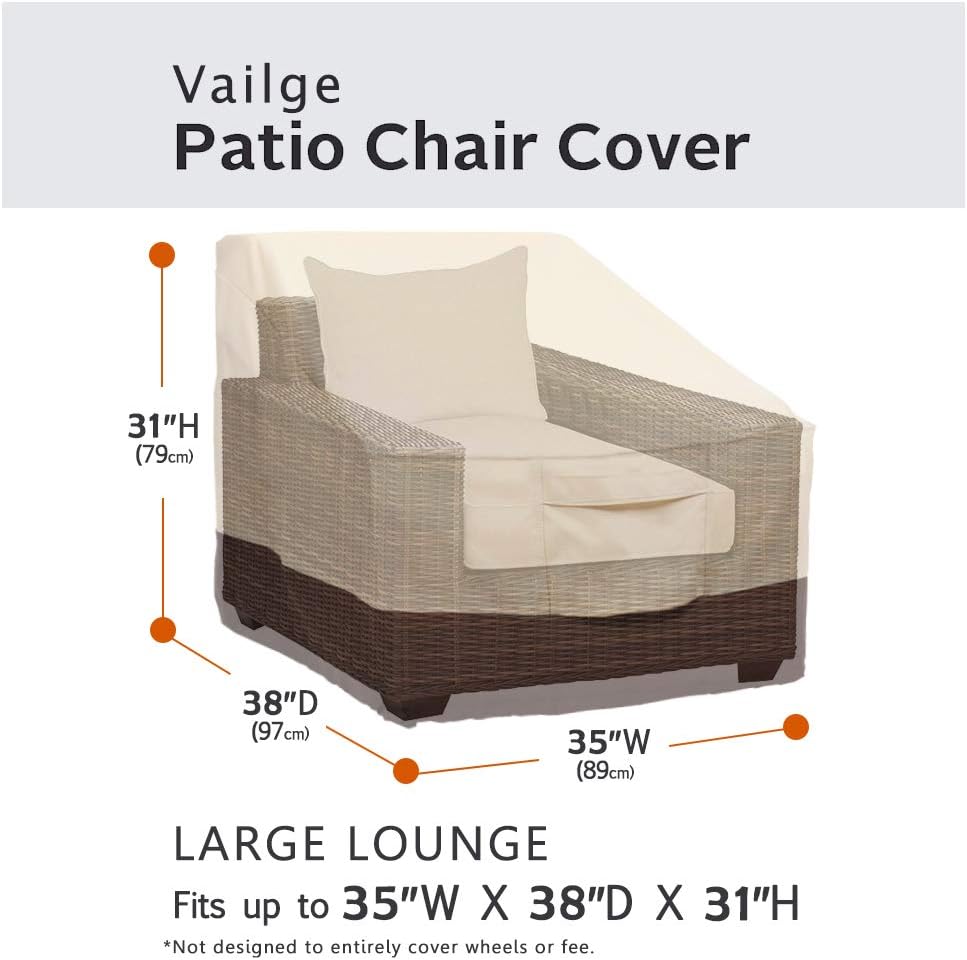 Waterproof Deep-Seat Patio Chair Covers – 2 Pack - Field & Nook
