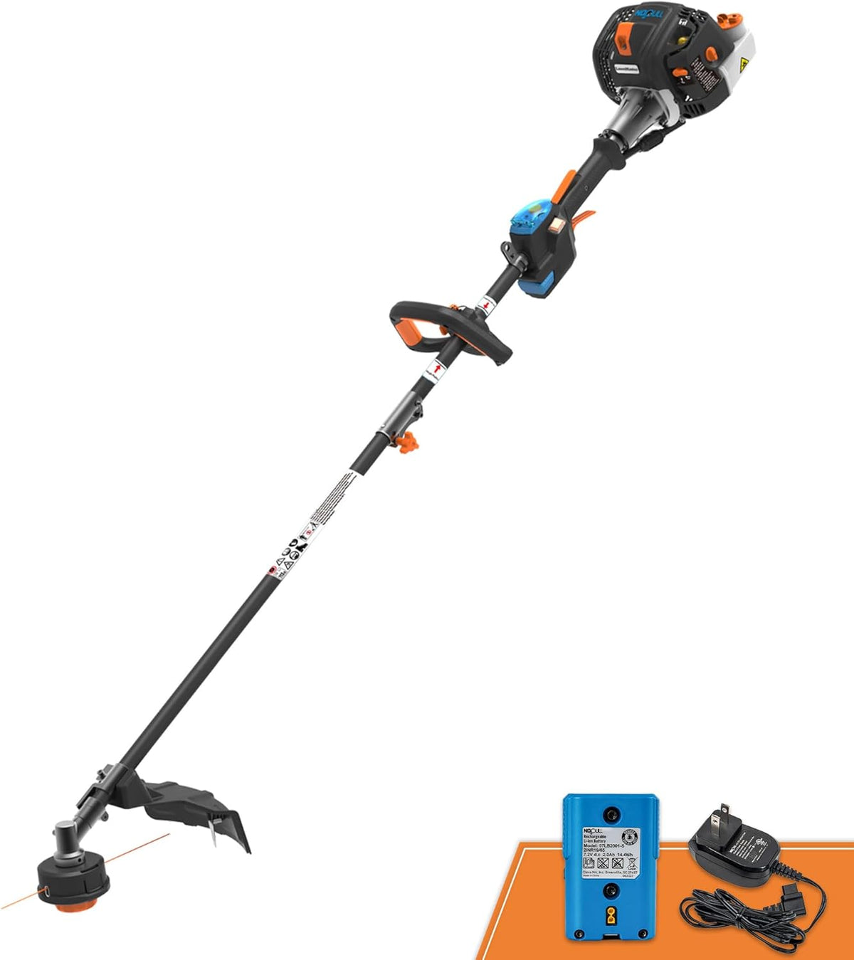LawnMaster NPTGSP2617A No-Pull Gas Grass Trimmer with Electric Start 26cc 2 Cycle 17-Inch - Field & Nook