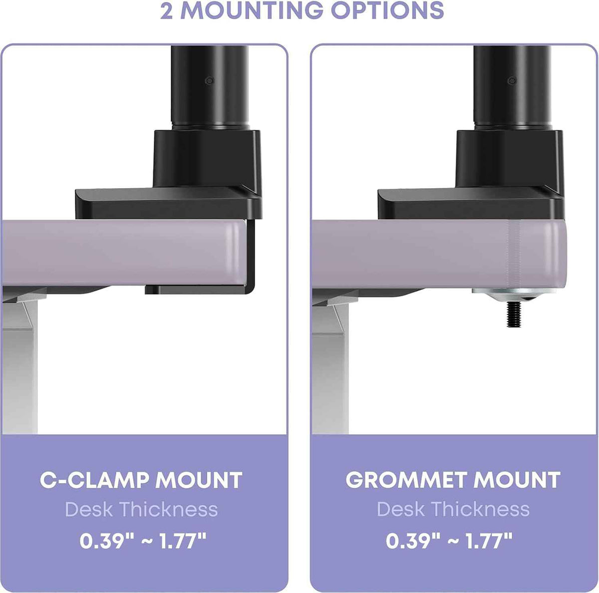 Heavy Duty Monitor Arm for Ultrawide Screens up to 49 inch and 39.6lbs, Premium Aluminum Single Desk Mount Stand with Gas Spring, VESA 75x75/100x100