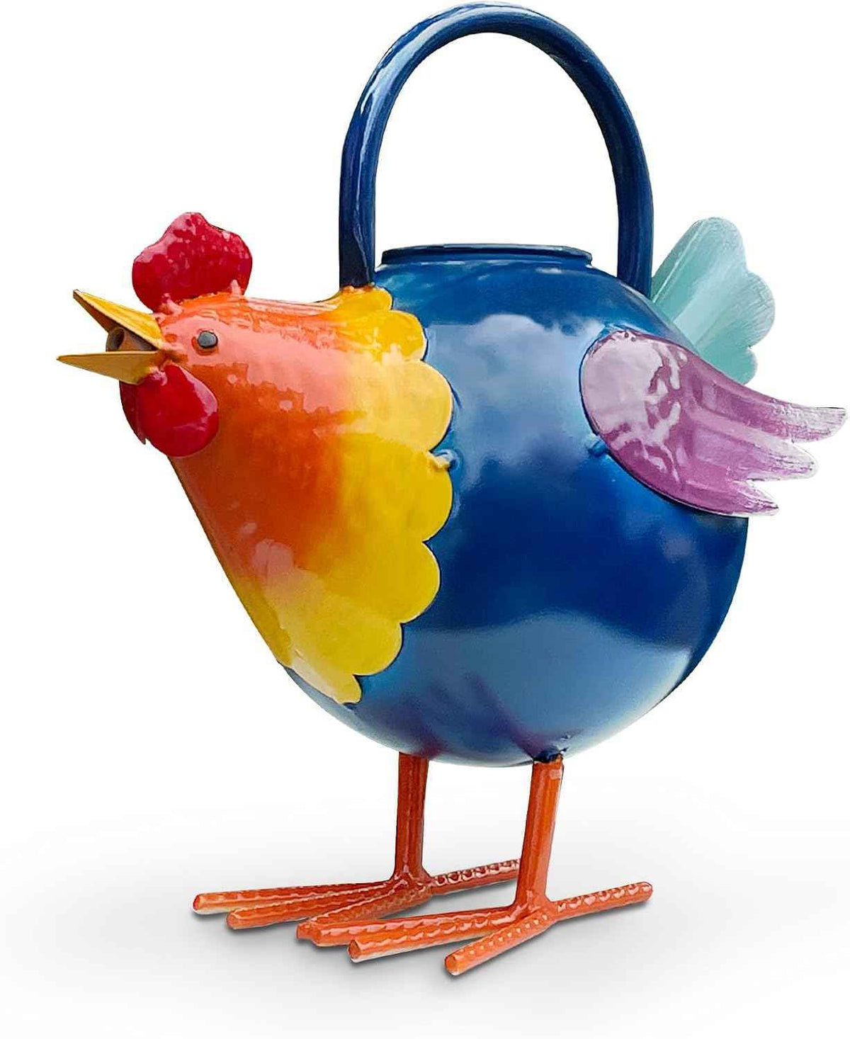 Metal Rooster Watering Can, Cute Watering Can for Indoor/Outdoor Plants, Durable Water Tool with Sturdy Handle, 0.5 Gallon Water Pot for Garden Decor