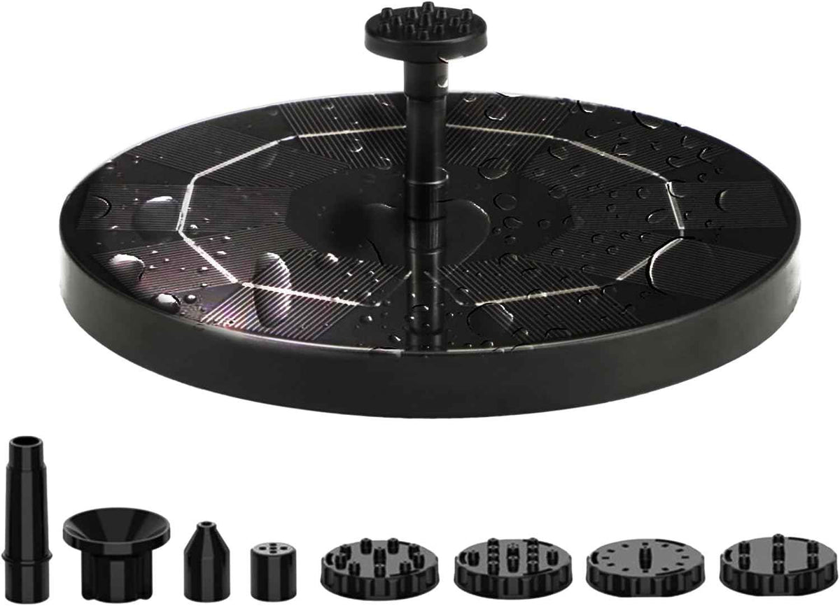 3W Solar Fountain Pump for Bird Bath and Garden, 6 Nozzle Solar Powered Water Fountain Pump, Floating Solar Water Pump for Outdoor Ponds, Pool, Fish Tank, and Mini Fountains