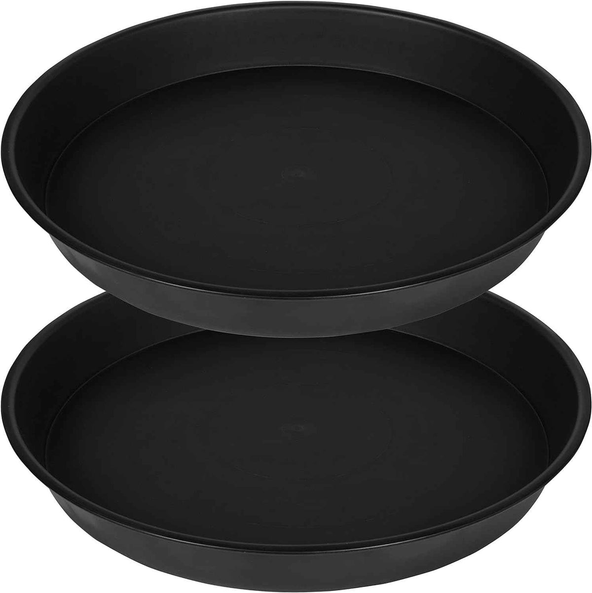 2 Pack of Bird Bath Bowl 12", 1.6" Depth, 10 12 inch Birdbath Bowls Dish Only for The Garden, Large Plant Saucer (12", Black)
