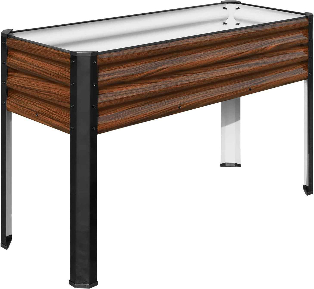 SnugNiture Raised Garden Bed with Legs, 48×18×32in Outdoor Metal Elevated Raised Planter Box for Backyard, Patio, Balcony