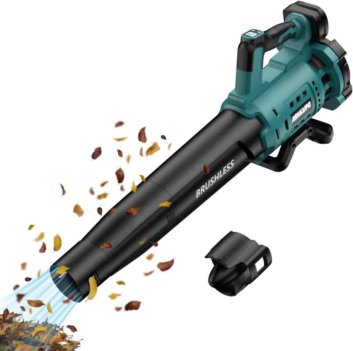 Cordless Leaf Blower for Makita 18V Battery, 480 CFM / 130 MPH Brushless Dust Blower, 6-Speed Control with Digital Display, Handheld Electric Blower for Rain Snow Removal, Lawn, Yard (No Battery)