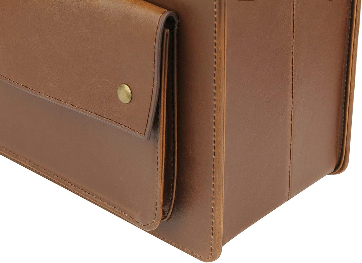 Foldable Magazine Holder – Freestanding Leather-Look Storage
