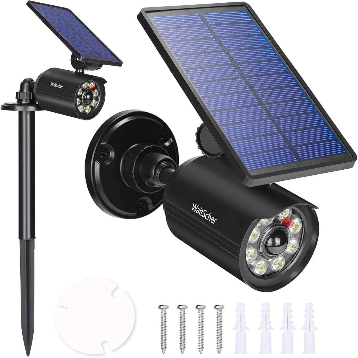 Solar Lights Outdoor Motion Sensor IP67 Waterproof 360° Rotatable Solar Powered Flood Lights for Barns Garden Driveway Path Landscape Yard(1pack)