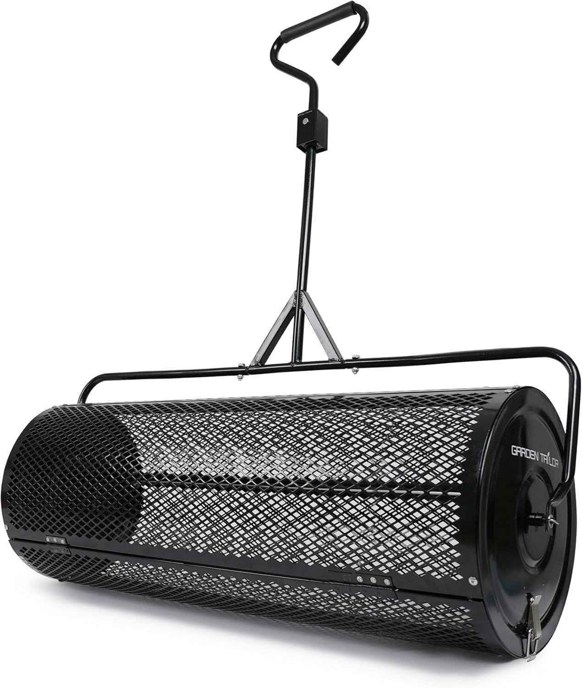 Compost and Peat Moss Spreader with Updated 2 in 1 ATV & T Shaped Handle, 16”WX44”L, Lawn and Garden Peat Moss Roller w/Laser Cutting Wire Mesh Baskets for Spreading Manure, Topsoil