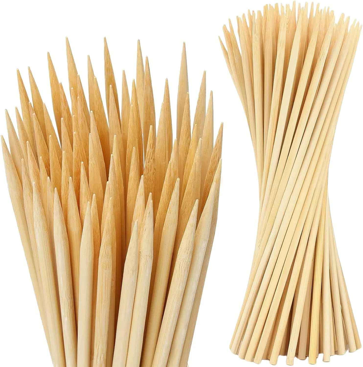 125 PCS 2.5FT Bamboo Plant Stakes 6.3mm Thick – 30-Inch Bamboo Sticks for Plants, Tomatoes, Beans, Climbing Plants – Smores Sticks & Marshmallow Sticks for Fire Pit and Campfire – VESYMAN