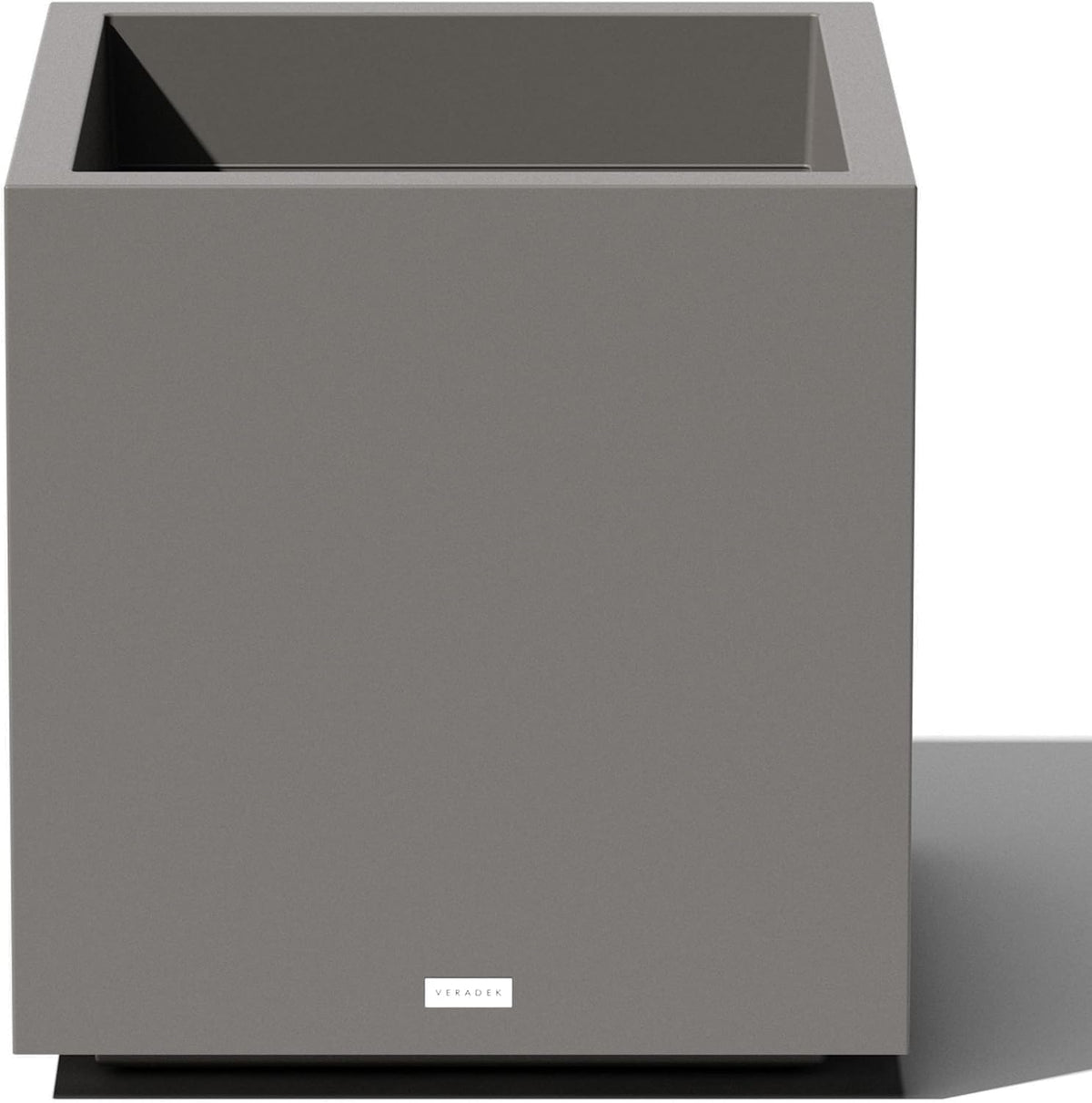 Veradek Block Series Cube Plastic Planter - Large Square Planter for Indoor or Outdoor Patio/Garden | Durable All-Weather Use with Drainage Holes | Modern Décor for Tall Plants, Trees, Flowers