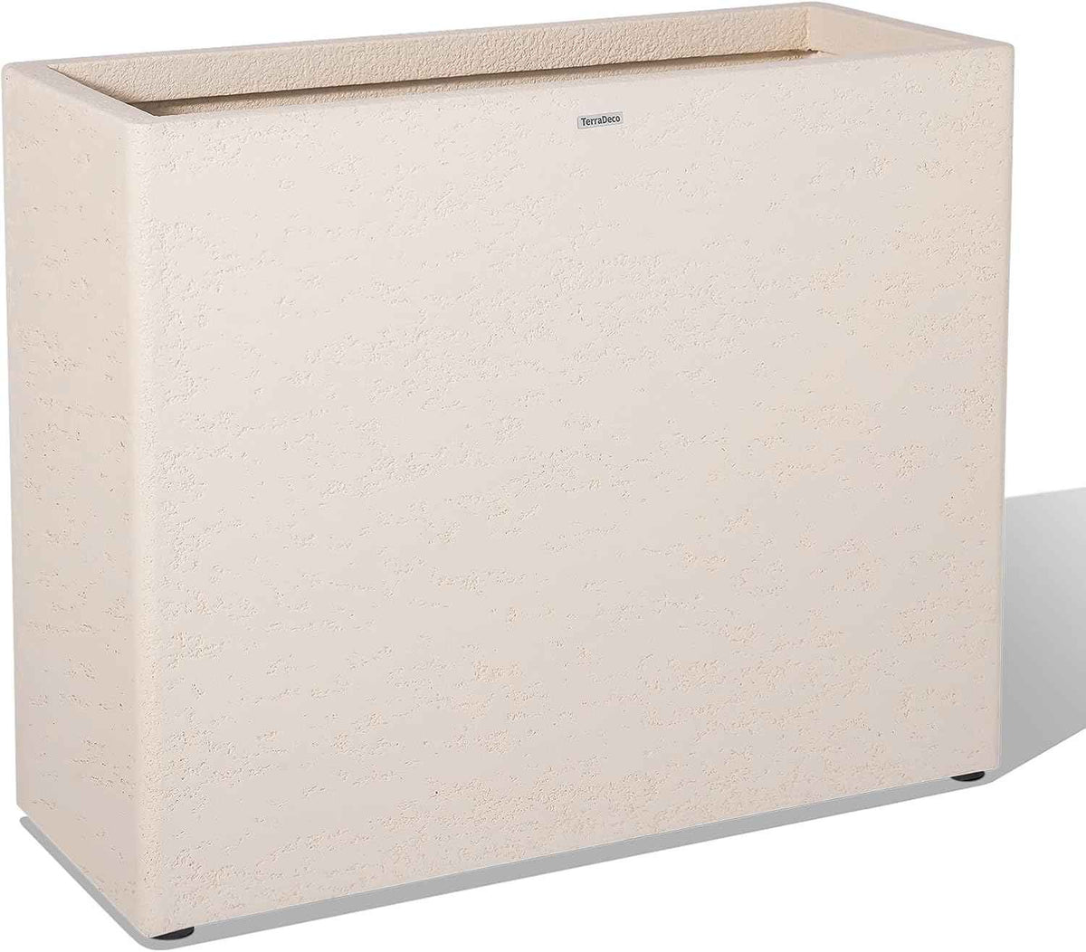 Tall Rectangular Composite ConcretePlanter(30Lx12Wx25H,66 Pounds),Durable All-Weather Use with Drainage Holes,Large Rectangular Planter for Outdoor Indoor Plants