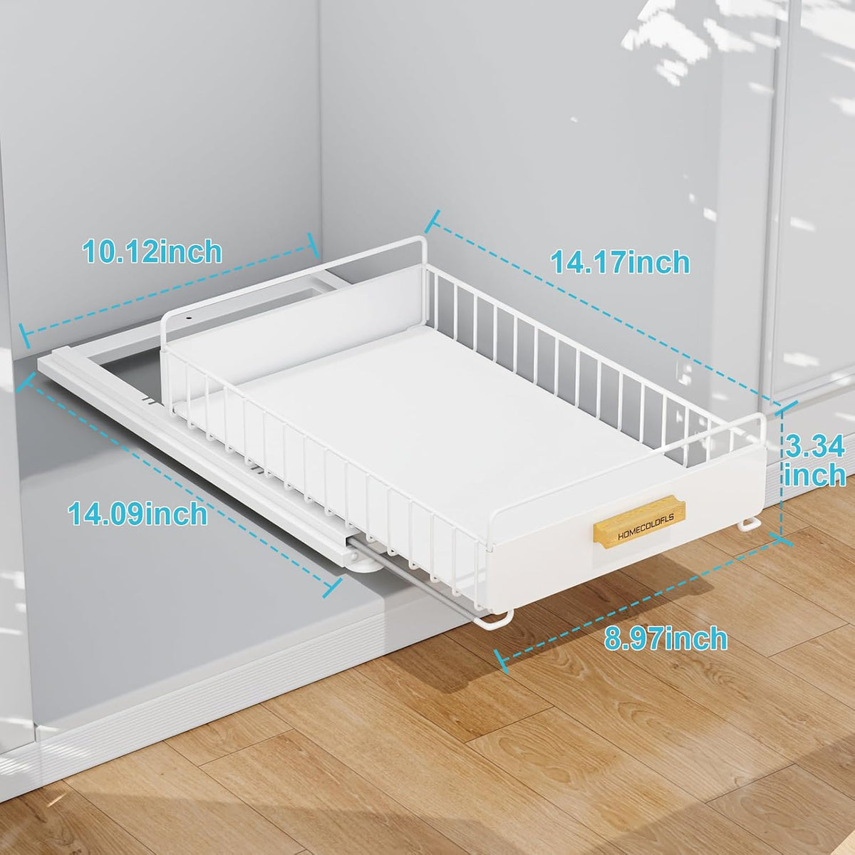Pull Out Cabinet Organizer, 2 Pack, White
