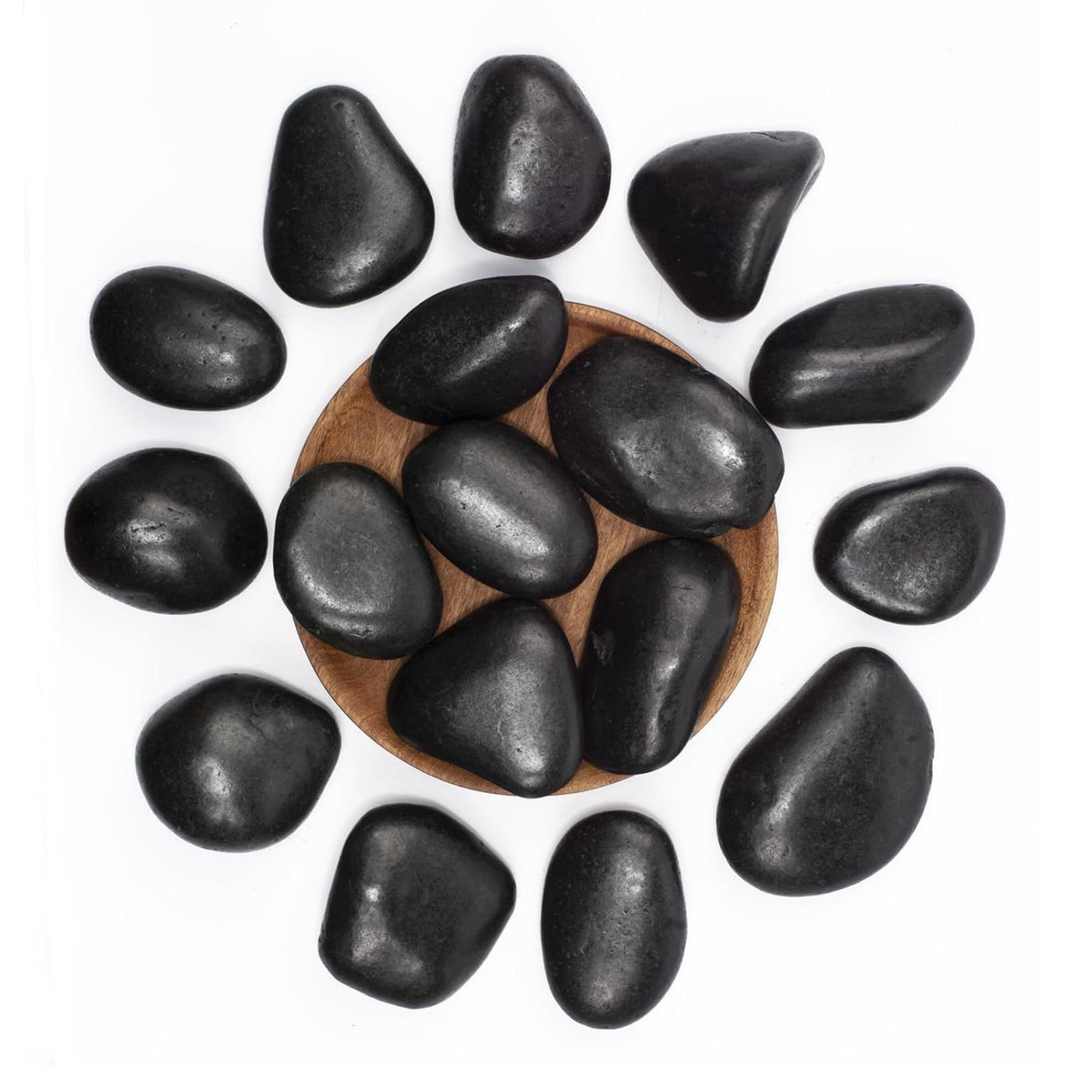 10 lbs Black River Rocks - Large Polished Black Pebbles for Plants & Garden Decorative Stones,2-3" Polished Pebbles for Landscaping, Fish Tanks, Flower Pots, Water Fountains