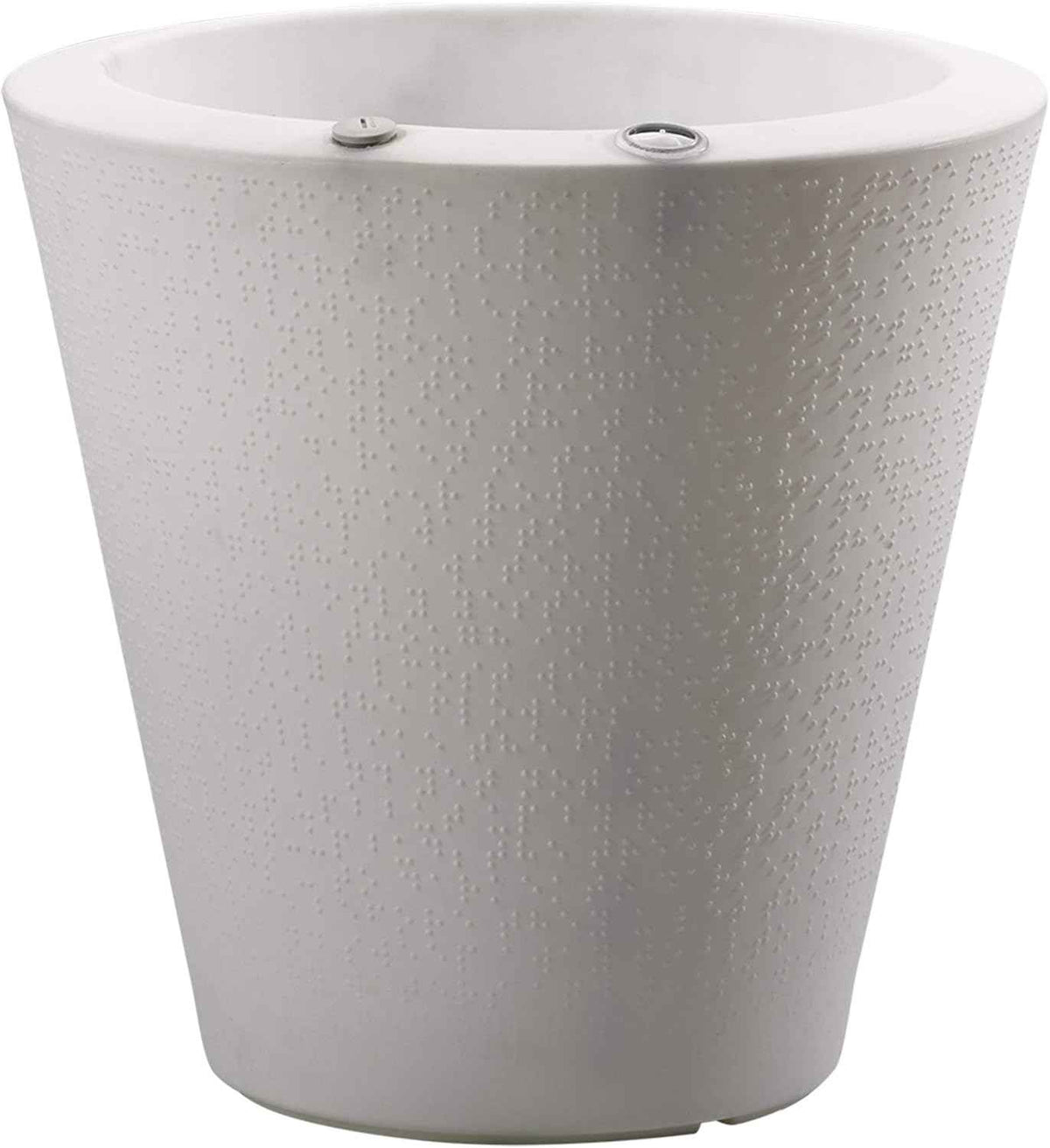 Crescent Garden Dot TruDrop Indoor/Outdoor Planter, Self-Watering Plant Pot, 26 Inches, (Alpine White)