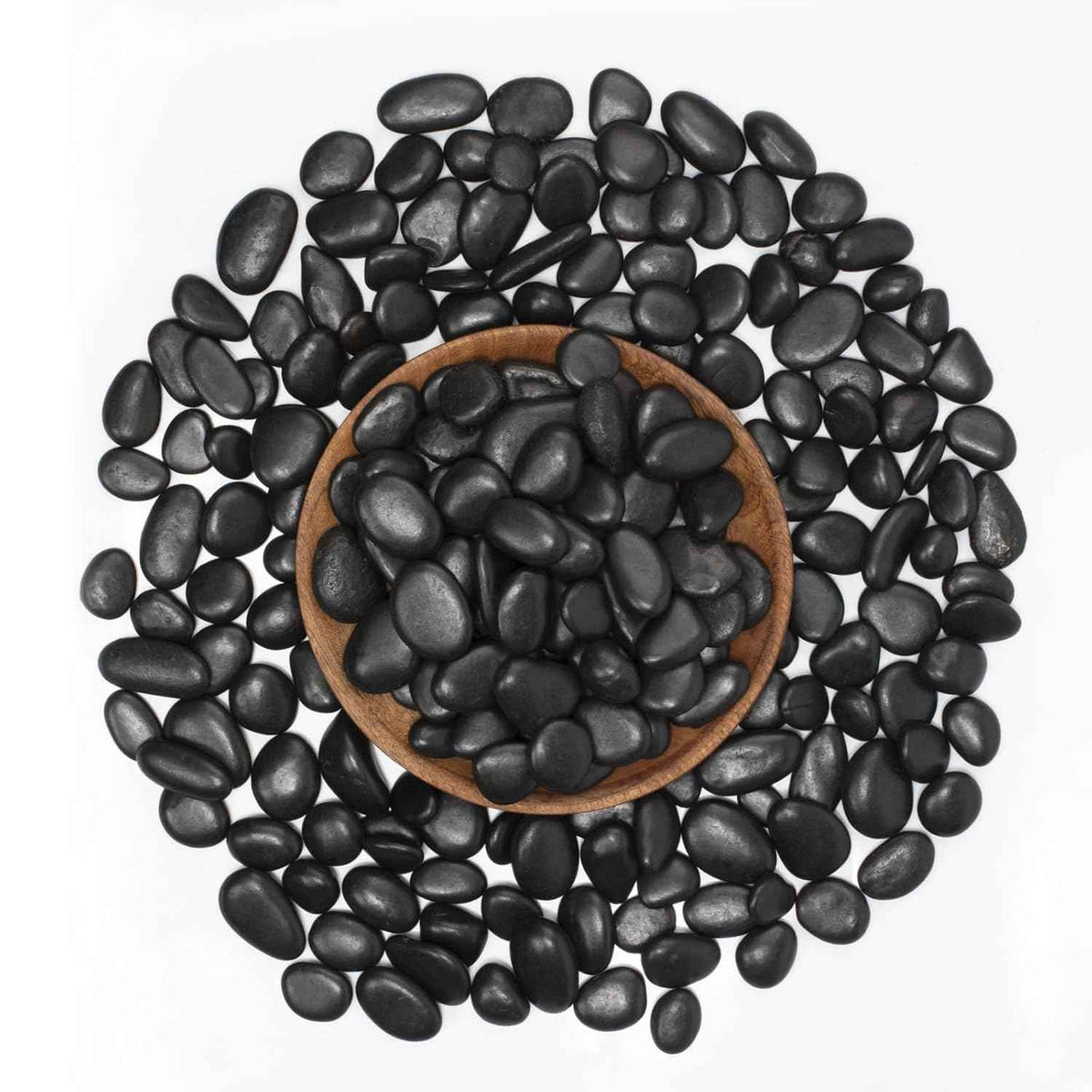 10 lbs Black River Rocks - Large Polished Black Pebbles for Plants & Garden Decorative Stones,0.5-1" Polished Pebbles for Landscaping, Fish Tanks, Flower Pots, Water Fountains