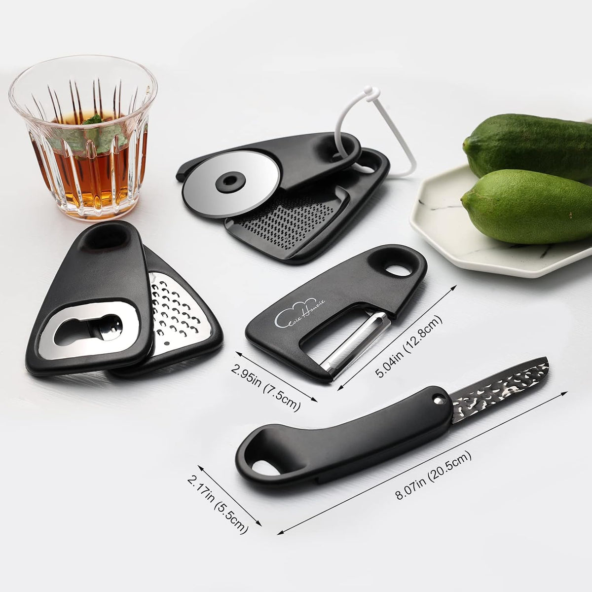 6-Piece Kitchen Gadget Set, Black