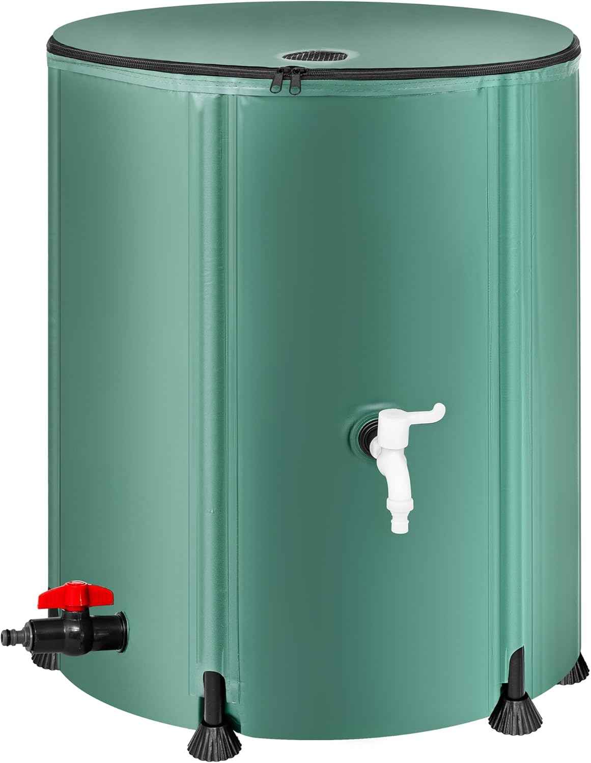 Collapsible Rain Barrel Water Storage Containers-53 Gallon Portable Rainwater Collect System Water Tank to Collect Rainwater from Gutter Downspout Water Catcher with Spigots,Filter&Overflow Kits