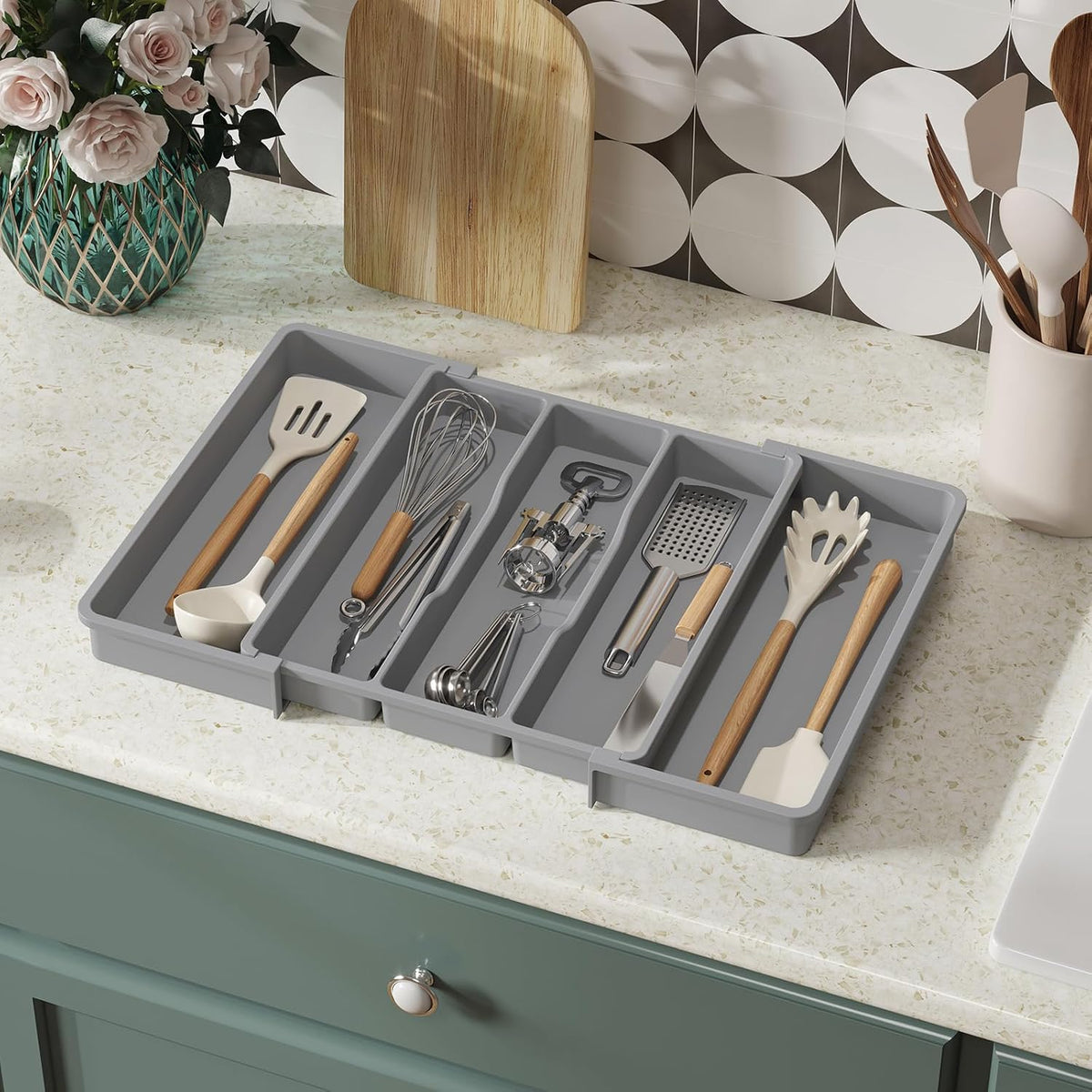 Lifewit Expandable Utensil Organizer, 13-22 x 15"