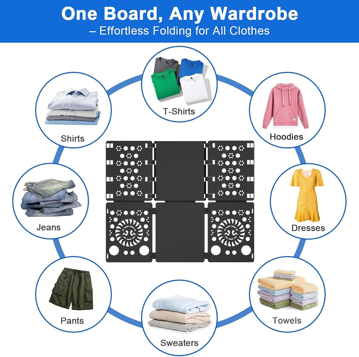 Shirt Folding Board – Adjustable Laundry Organizer