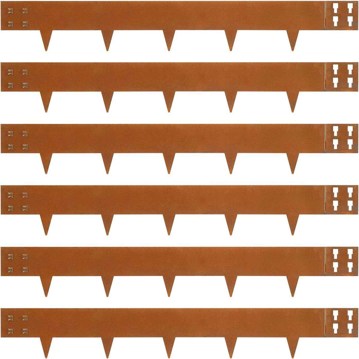 Corten Steel Landscape Edging 40" Lx 6" H Steel Landscaping Edging 6 pcs Metal Landscape Edging Garden Border Edge Patina for Yard Lawn Outdoor Flower Plant by GZGNEEVL