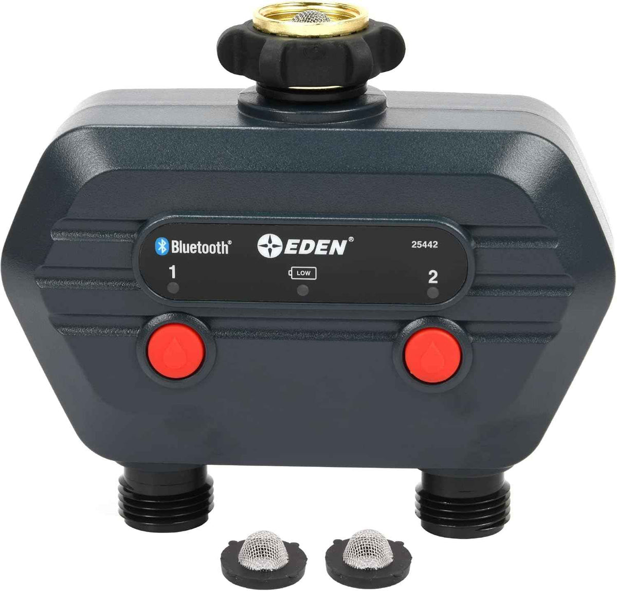 Eden 93442 2-Zone Bluetooth Water Timer for Smart Irrigation - Remote Control via App, Customizable Scheduling, and Water Delay Setting
