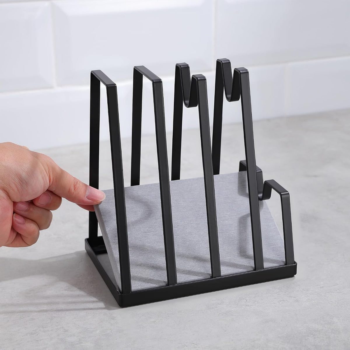 YIGII Reusable Bag Drying Rack, Brushed Black