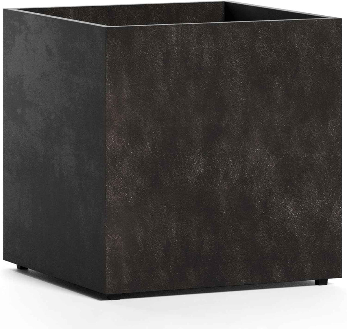 Reglito Cube Planter - 19.7 in x 19.7 in x 20.3 in - Brown Stone