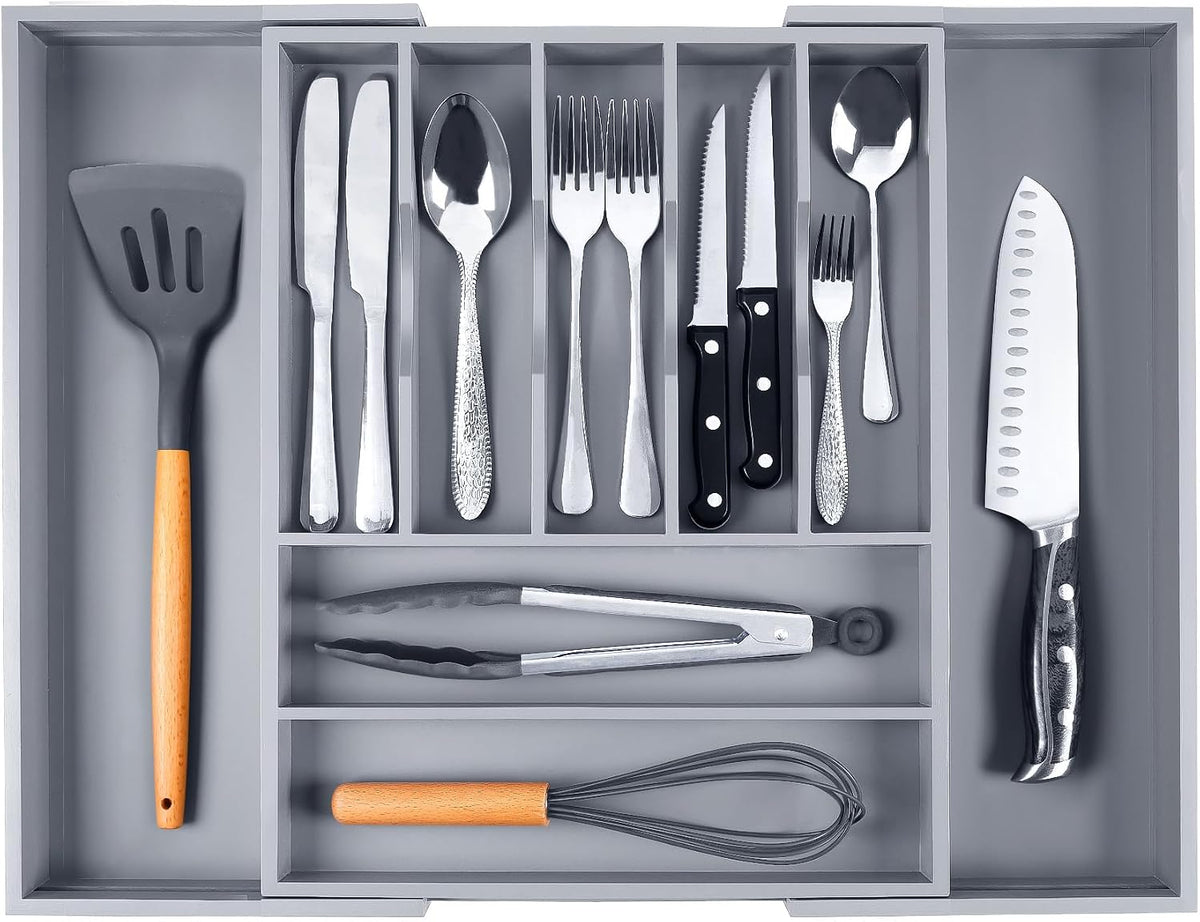 Extra Large Kitchen Silverware Drawer Organizer