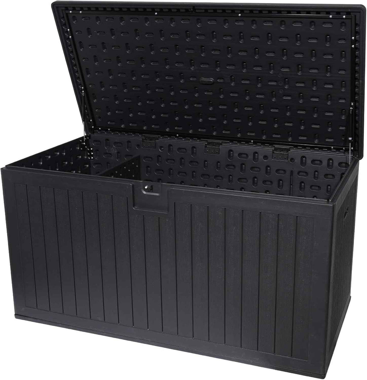 230 Gallon Outdoor Storage Box Waterproof, Extra Large Plastic Outside Deck Box Weatherproof, Resin Patio Storage Bin with Lock and Lids for Pool Equipment and Cusion