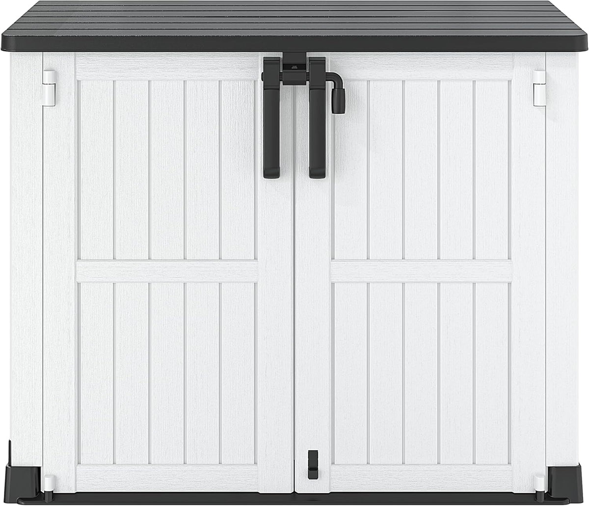 NUNU LAB Outdoor Storage Cabinet 36 Cu.Ft Garden Storage Shed Waterproof Lockable for Garden Hoses, Generator, and Lawn Mower