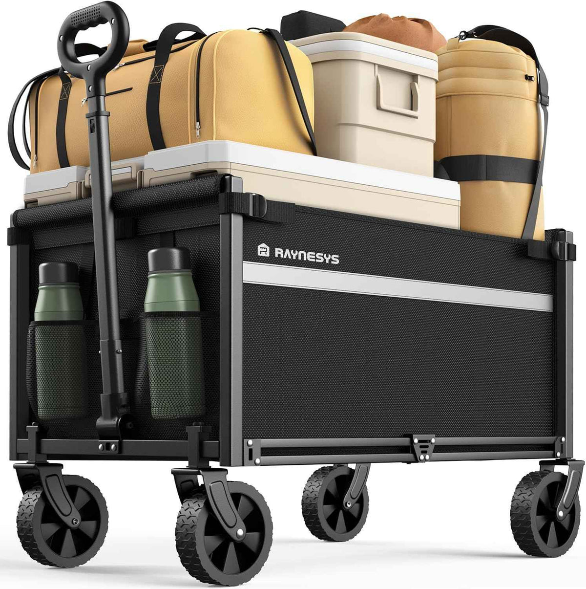 Wagons Carts Foldable, Collapsible Wagon Cart Foldable, 220LBS Heavy Duty Folding Wagon Carts with Wheels, Portable Utility Cart for Grocery Sports Garden Shopping Camping