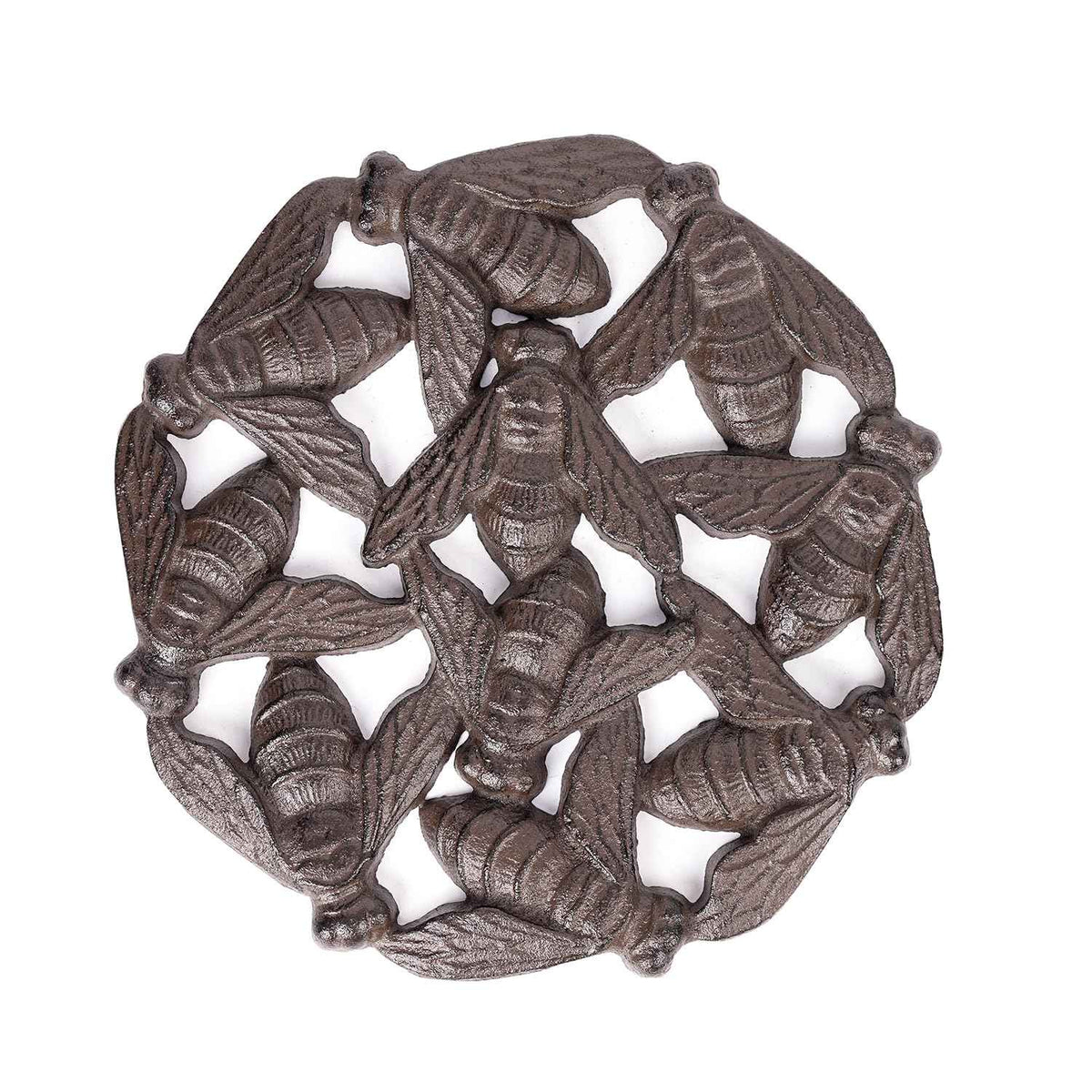 Sungmor Vintage Cast Iron Bees Stepping Stone,Rustic Garden Decorative Stone,Wear Resistant Stepping Mat,Outdoor Patio Pathway Accent for Lawn,Yard